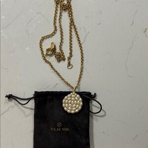 Julie Vos Gold Necklace with Pearl Cluster Pendant